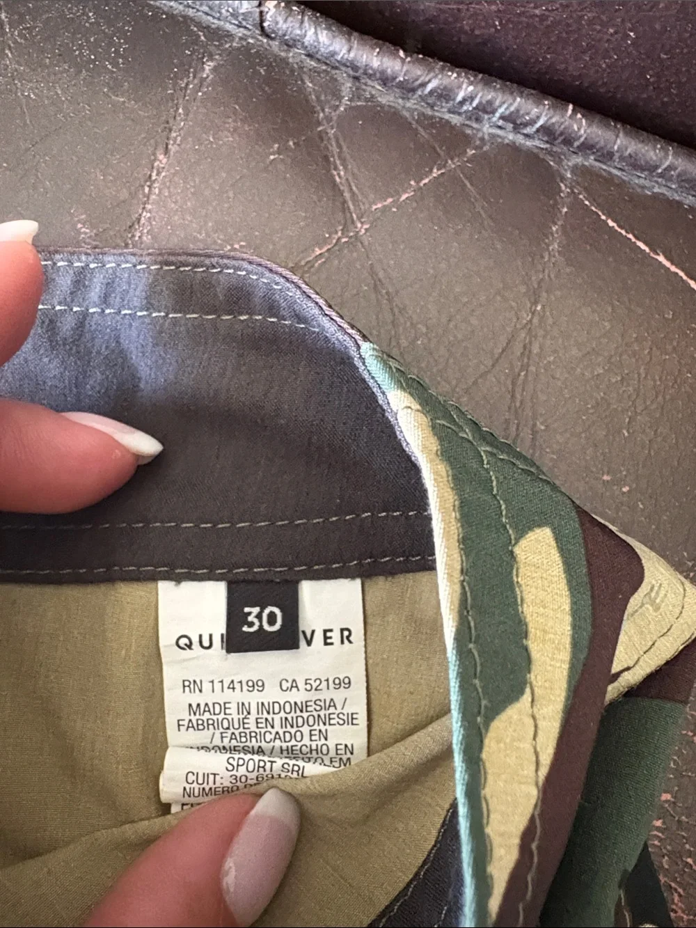 Quiksilver Men's Camo Boardshorts in Green, Brown, Tan